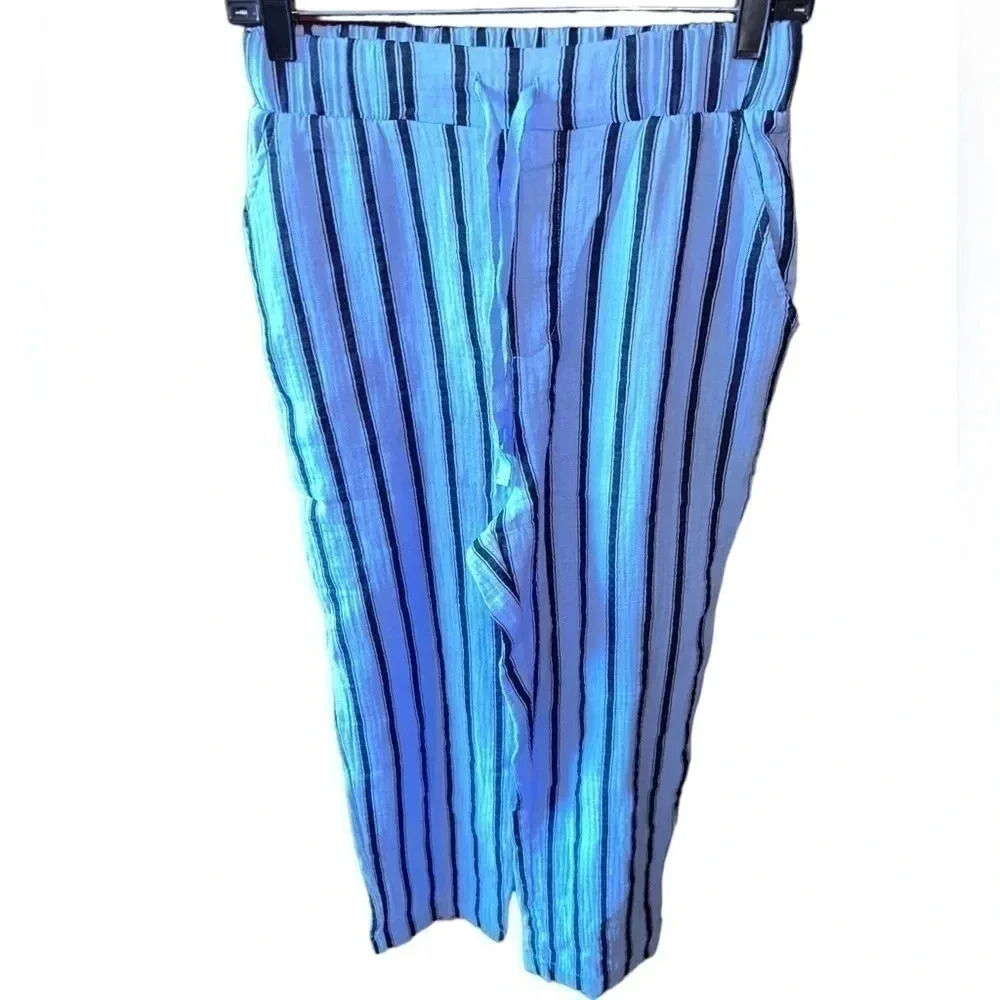 Z‎ Supply Small blue 100% gauze cotton menswear  pinstripe pant.Boxer style,